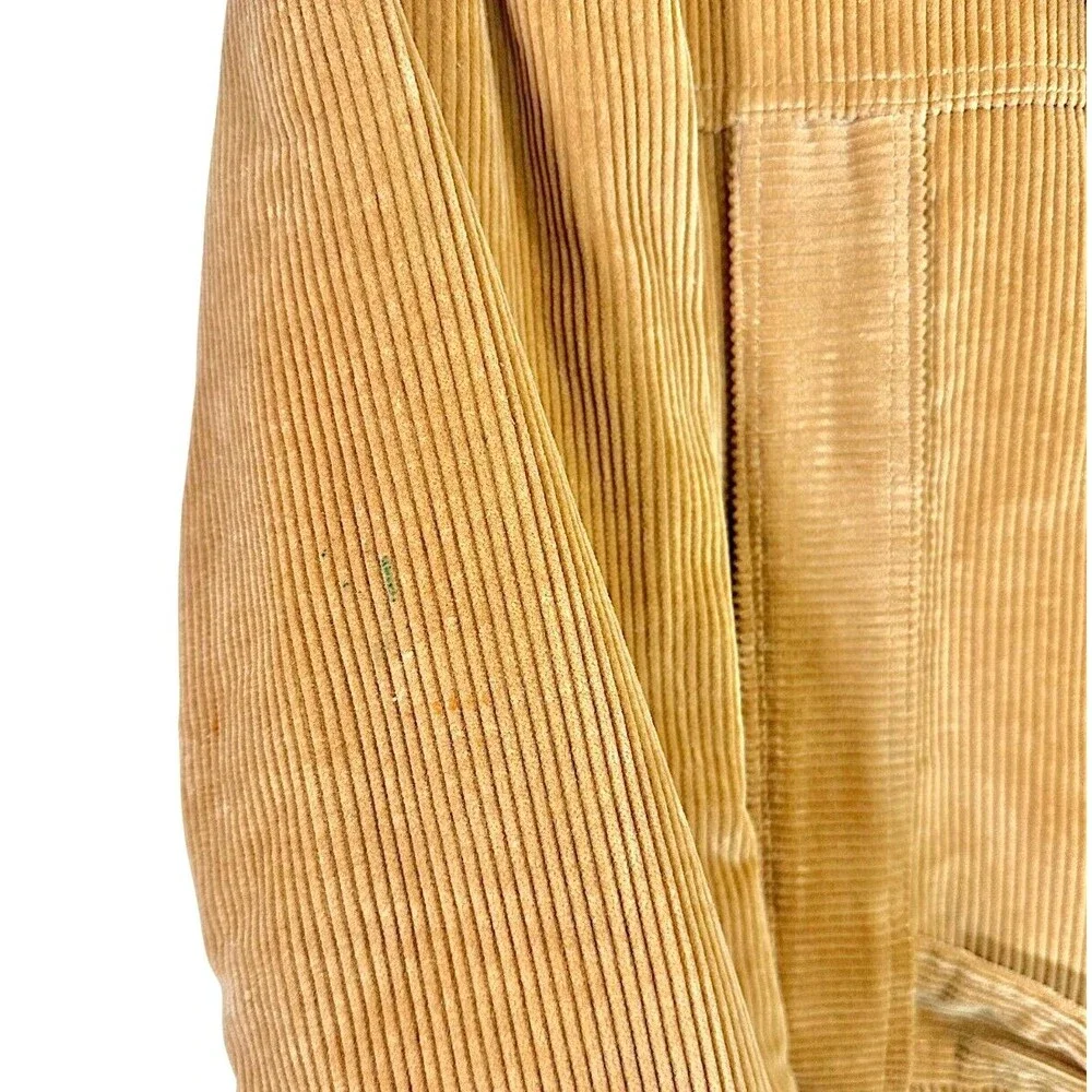 Vintage Campus Outerwear Belted Corduroy Lined Coat Men's 42